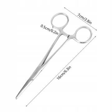 Хирургические прямые кровоостанавливающие щипцы длиной 16 см.