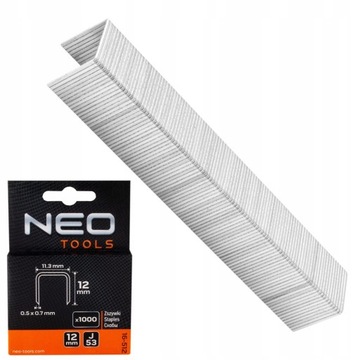 NEO TOOLS 16-512 ZSZYWKI TYP J, 12 MM, 1000 SZT.