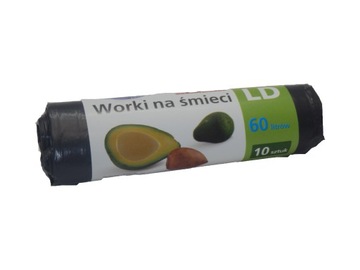 Worki na śmieci super mocne Lux 10szt 60l