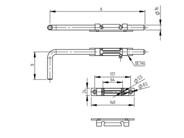 ЗАМОК ДЛЯ ВОРОТ ЗАМОК L500MM