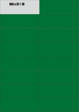 icpc Etykiety samoprzylepne 105x37 ZIELONE CIEMNE