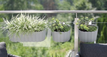 ЦВЕТОЧНЫЙ ГОРШОК ДЛЯ БАЛЮСТРАДЫ БАЛКОНА ЦВЕТОЧНЫЙ ГОРШОК 13см