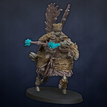 Kozma Bearbeard on horse - Druk 3D