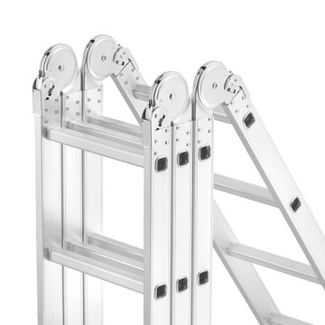 Алюминиевая шарнирно-сочлененная многофункциональная лестница 4х3 ВЫШЕ + платформа