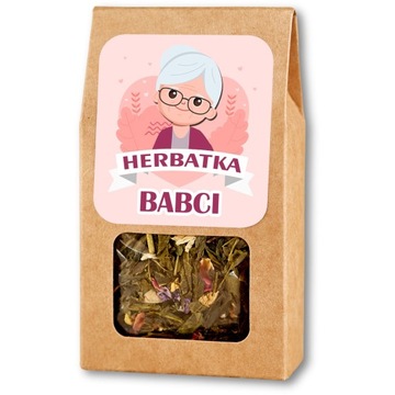 Prezent podziękowania upominek herbata w pudełku Dzień Babci i Dziadka 30g.