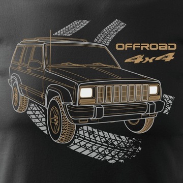 Koszulka z samochodem Jeep Grand Cherokee offroad