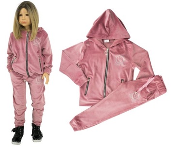 041 Dres komplet 2 częściowy welur rozmiar 146