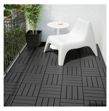 IKEA RUNNEN Плита пола АНТРАЦИТ/СЕРАЯ терраса