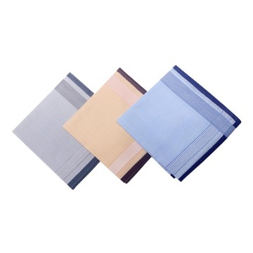 Chusteczki bawełniane męskie Hanky Premium 40x40cm w stylu klasycznym H 12 szt. Losowo