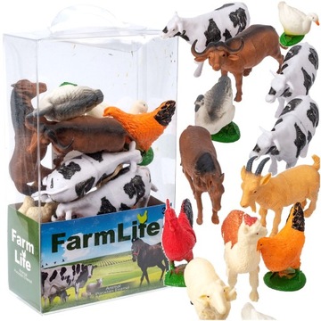 Большой набор фигурок фермы для домашних животных в коробке