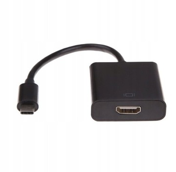 Adapter konwerter USB-C do HDMI (F), czarny