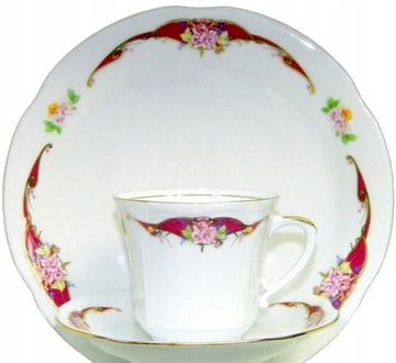 047 SERWIS DO KAWY 12/27 KAMELIA CHODZIEŻ PORCELAN