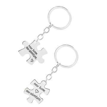 KLUCZYKI SAMOCHODOWE BRELOCZEK PARA PUZZLE ŁĄCZNIK PIERŚCIENIÓW