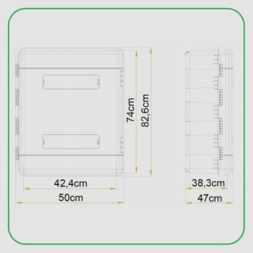 Skrzynka narzędziowa na pasy DAKEN 826x500x470 do TIRa naczepy busa lawety