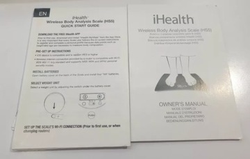 ШКАЛА ДЛЯ БЕСПРОВОДНОГО АНАЛИЗА ТЕЛА IHEALTH - IOS/ANDROID WIFI/BLUETOOTH