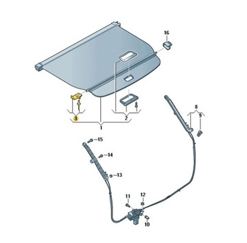ZESTAW NAPRAWCZY TYLNEJ ROLETY BAGAŻNIKA AUDI Q8 ORYGINAŁ ASO