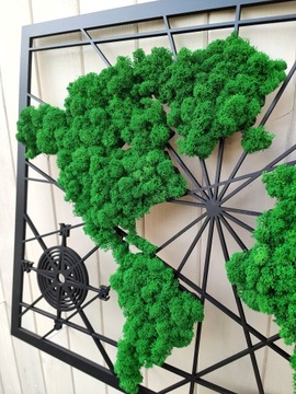 Карта с мхом 120см КРЕСТ МОХ живое изображение АЖУР Сплошной