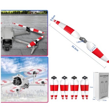 Niskoszumne Śmigła do DJI Air 3 Łatwe Instalowanie, 8.7 cala