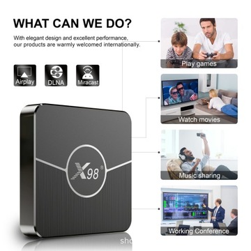 Sieciowy dekoder telewizyjny X98 Plus dekoder do gier Odtwarzacz multimedialny HD