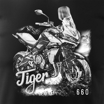 Koszulka z motocyklem na motor Triumph Tiger 660