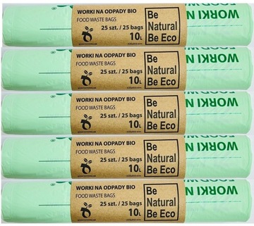 WORKI BIODEGRADOWALNE KOMPOSTOWALNE X 5 -10L BIO (125szt) 11057