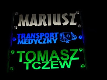 Именная светодиодная табличка с подсветкой «BUS TIR», 40x16 см