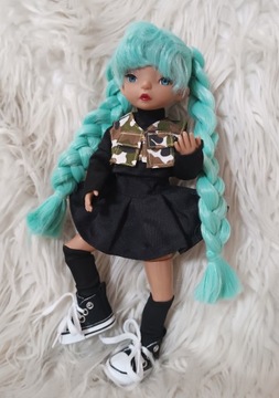 ZJAWISKOWA RUCHOMA LALKA BJD W MODNYM STROJU QUEBAN DOLL 28 cm