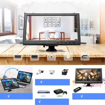 10,1-дюймовый HD-мини-телевизор, компьютерный монитор
