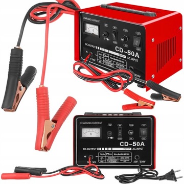 Prostownik samochodowy 12V/24V Heckermann CD-50A