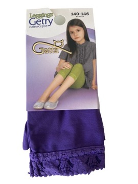 Legginsy z koronką getry Gatta #140-146 fioletowy