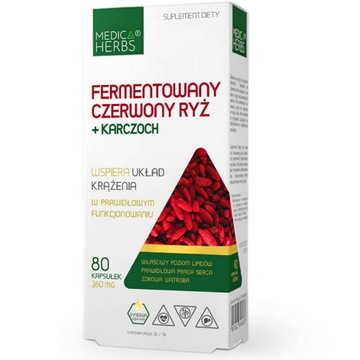 FERM.CZERWONY RYŻ+KARCZOCH 80KAPS MEDICA HERBS