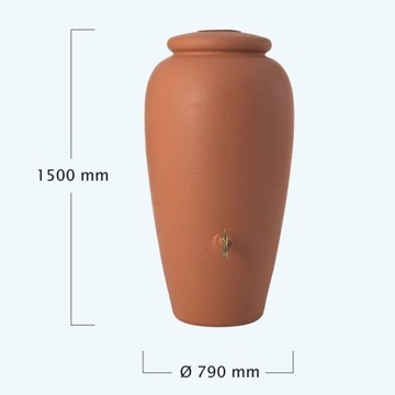 АМФОРА 500 Л БАК ДЛЯ ДОЖДЕВОЙ ВОДЫ + КРЫШКА