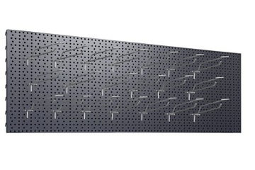 Tablica warsztatowa 1250x400 c.szary + 20x zawieszka pojedyncza wysięgnik L