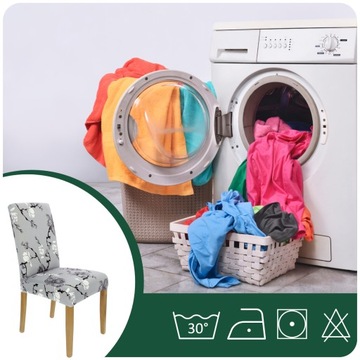 ЧЕХОЛ НА СТУЛ СЕРЫЙ С ЦВЕТОЧНЫМИ УЗОРАМИ ГИБКИЕ УНИВЕРСАЛЬНЫЕ ЧЕХОЛЫ