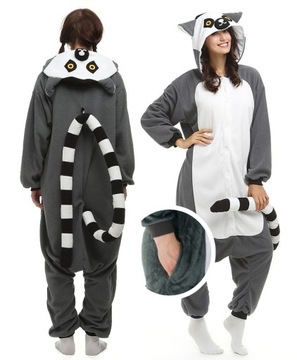 ONESIE PIŻAMA LEMUR DRES KOMBINEZON LEMUR 158-168 [M]