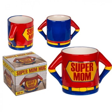 Kubek Super Mama na prezent na urodziny Dzień Matki duży kubek 500 ml