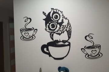 Кофе OWL Openwork 3D украшение 60x37