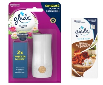 GLADE TOUCH FRESH RELAXING ZEN SPRAY 10ml + SANDALWOOD/JASMINE ZAPAS 10ml