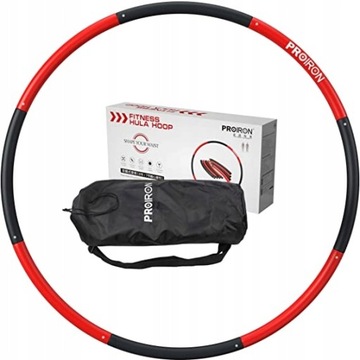 Hula hop Proiron 98 cm czarno czerwony