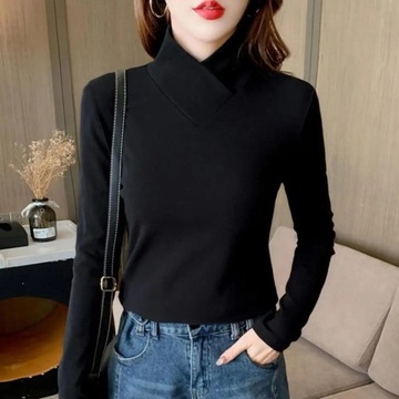 Long Sleeves Slim Fit Bottoming Blouse Undershirt