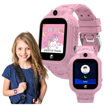 Smartwatch dziecięcy zegarek dla dziewczynki na kartę GPS dzwonienie aparat