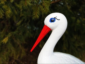 Декоративная садовая фигурка СЕМЬЯ АИСТА - МАТЬ С РЕБЕНКОМ