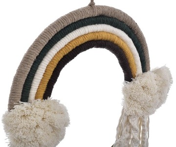 МАКРАМЕ РАДУЖНОЕ КОЛЕСО УКРАШЕНИЕ ГОСТИНОЙ НАСТЕННАЯ ПОДВЕСКА БОХО РУЧНАЯ РАБОТА