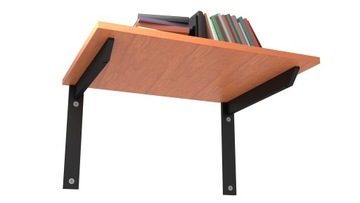 ОПОРА ДЛЯ ПОЛКИ, 2 Х 2 ПРЕДМЕТА, 240 ММ, ЧЕРНАЯ