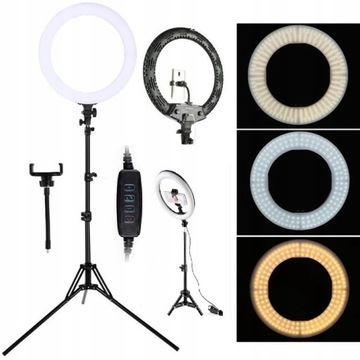 LAMPA PIERŚCIENIOWA LED PREZENT+GRATIS STATYW 2,2m