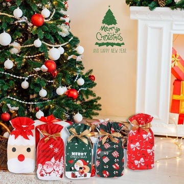 СУМКИ УПАКОВКА СУМКИ НОВОГОДНИЕ СУМКИ В ПОДАРОК ​​ПОДАРОК ​​10 шт.