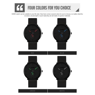 SKMEI 30M Wodoodporny elektroniczny zegarek kwarcowy Relojes dla mężczyzn w kolorze zielonym