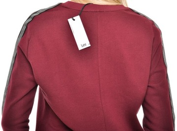 LEE bluza burgundy TAPED SWEATSHIRT _ L