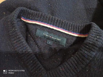 MĘSKI GRANATOWY SWETEREK TOMMY HILFIGER LAMBSWOOL S