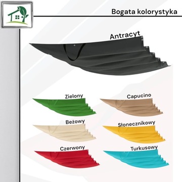 Żagiel przeciwsłoneczny rozsuwany 2 x3 m SYSTEM 2 linki BEŻOWY